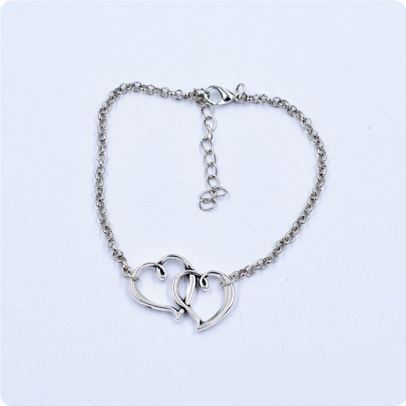 Double Heart Chain Anklet