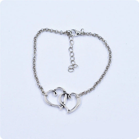 Double Heart Chain Anklet