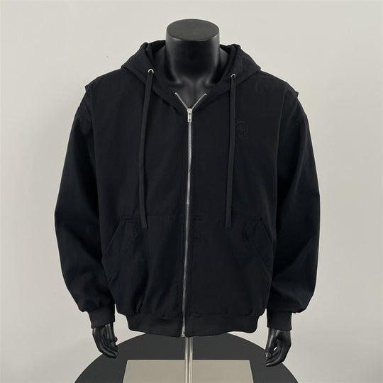 Retro college style hooded Barn style jacket