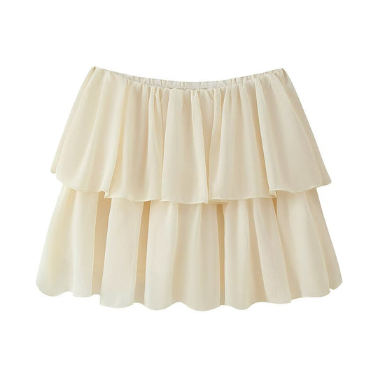 Ruffled Chiffon Two-Piece Set