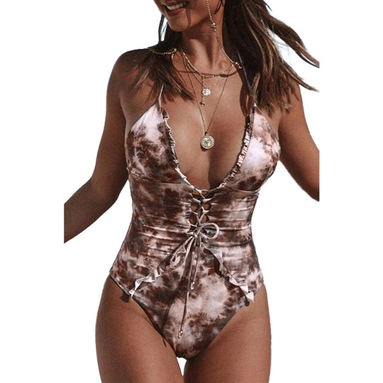 Suspender One-Piece Swimsuit