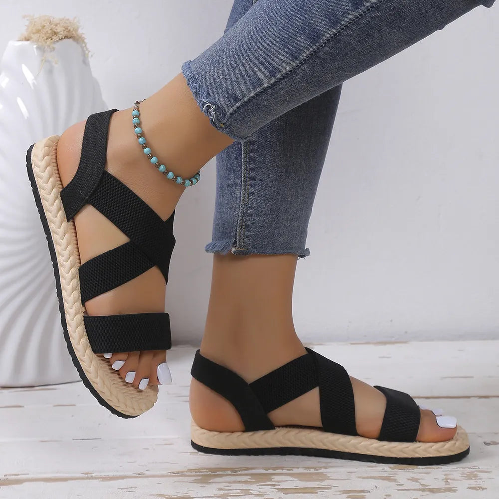 Open Toe Flat Sandals