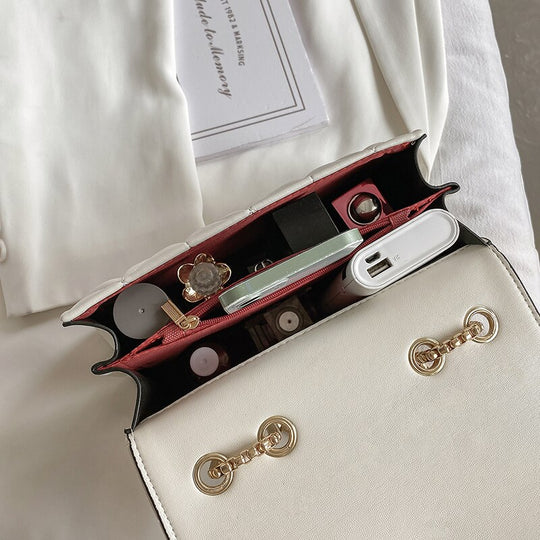 Luxe Lattice Chain Shoulder Bag