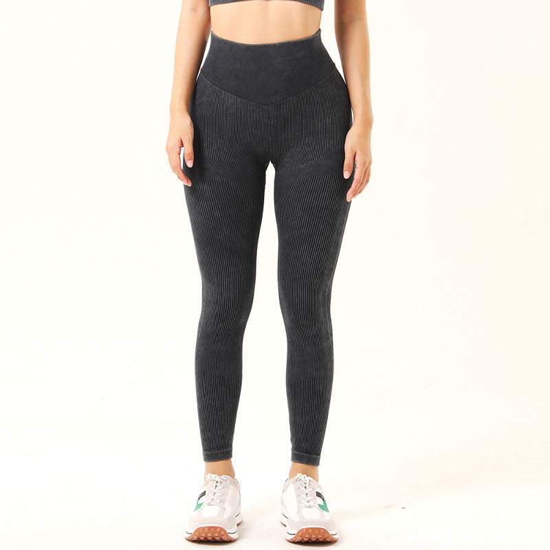 Frosted Yoga Set with Hip-Lift Leggings