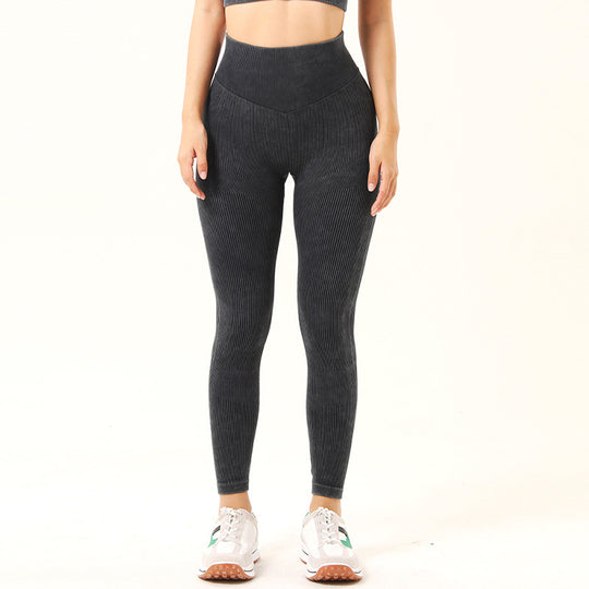 Frosted Yoga Set with Hip-Lift Leggings