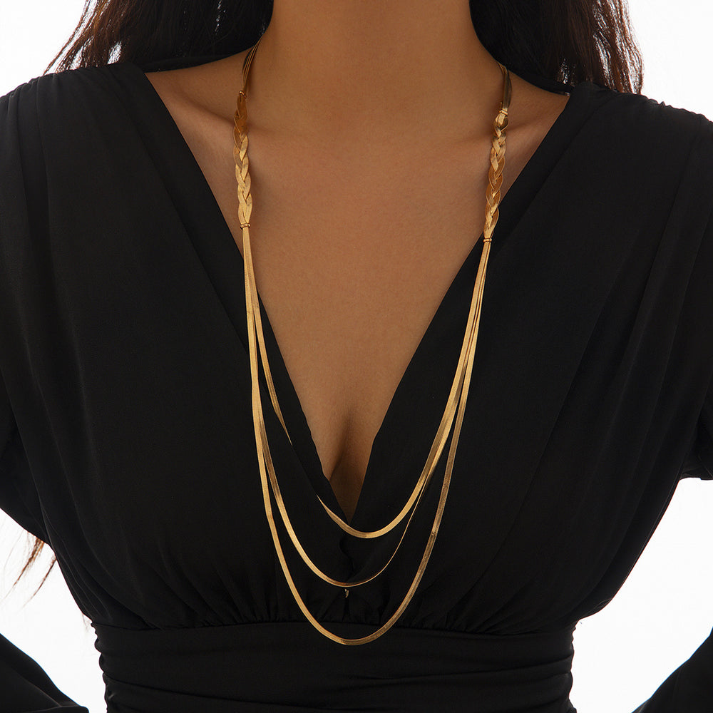 Tassel Luxe Snake Chain Necklace