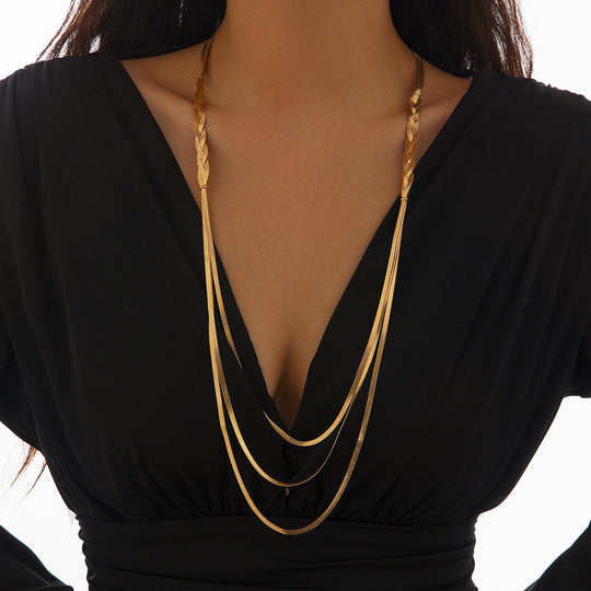 Tassel Luxe Snake Chain Necklace
