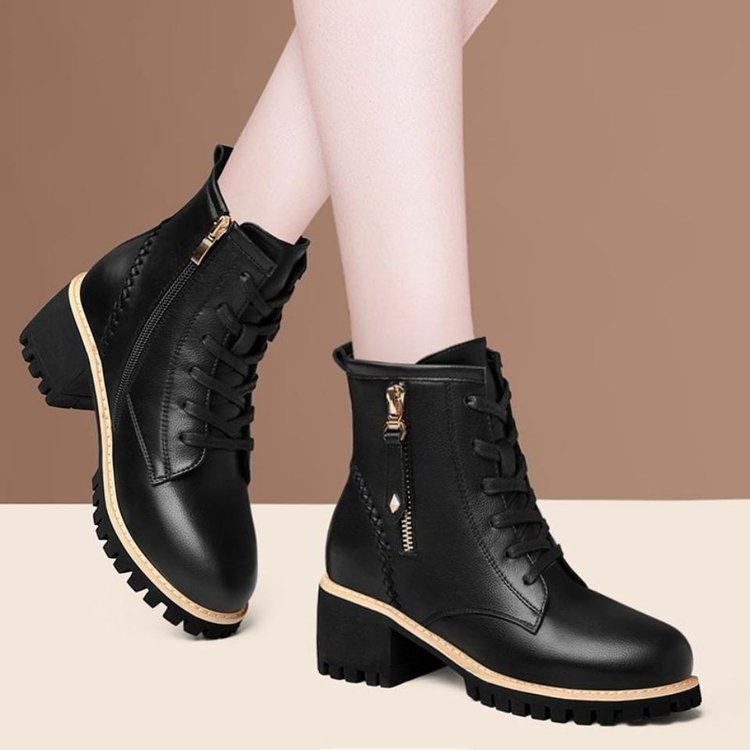 British PU Leather Martin Boots