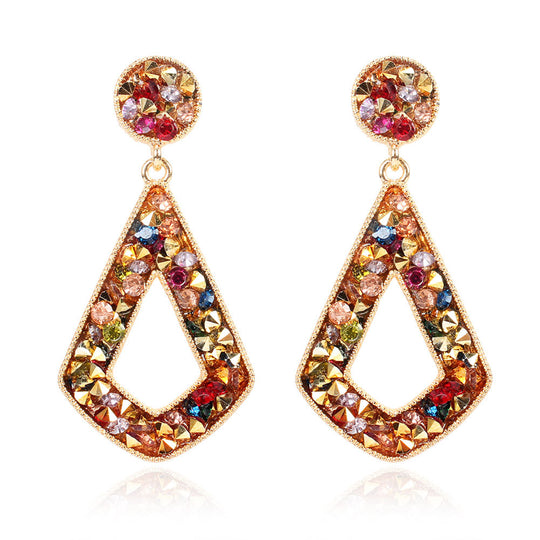 Luxe Geometry Diamond Earrings