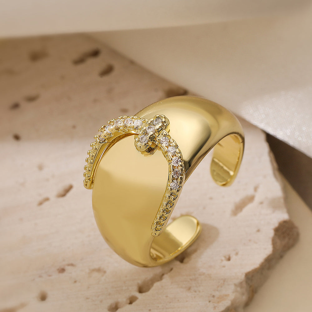 Minimal Luxe Geo Open Ring