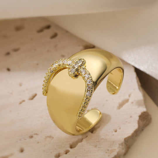 Minimal Luxe Geo Open Ring