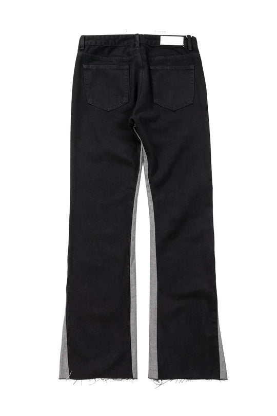 Contrast Bootcut Jeans