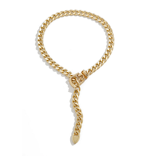 GrindEdge Geometric Chain Necklace