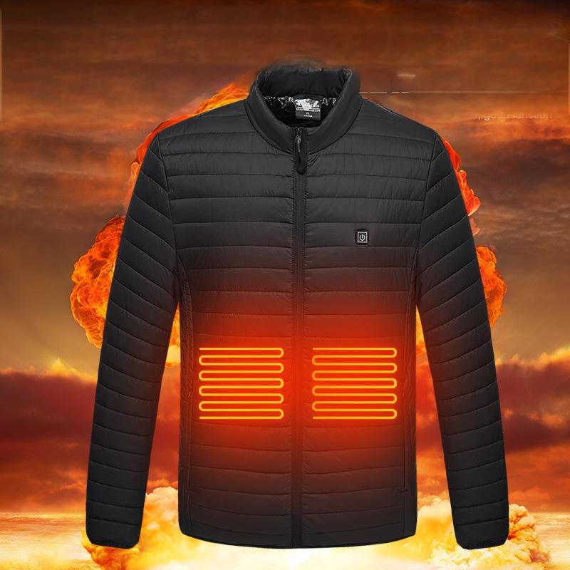 USB Heated Cotton Jacket – Unisex 4-Zone Winter Warming Coat