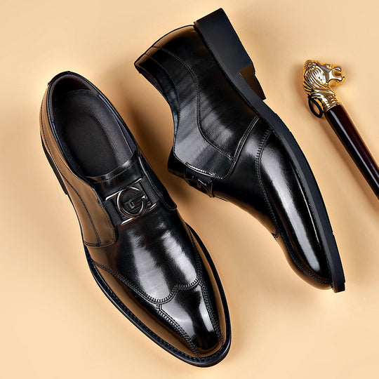 PrestigePoint Men’s Pointed Leather Casual Shoes