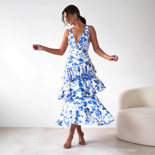 Backless Deep V-Neck Strapless Dress