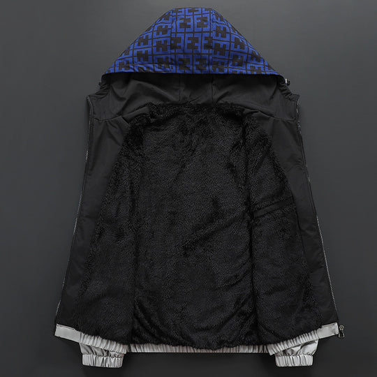 Men’s Hooded Velvet & Cotton Jacket