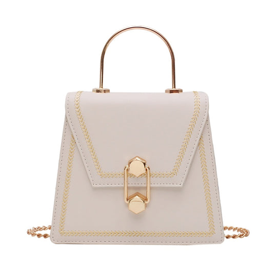 Metal Handle Chic Handbag