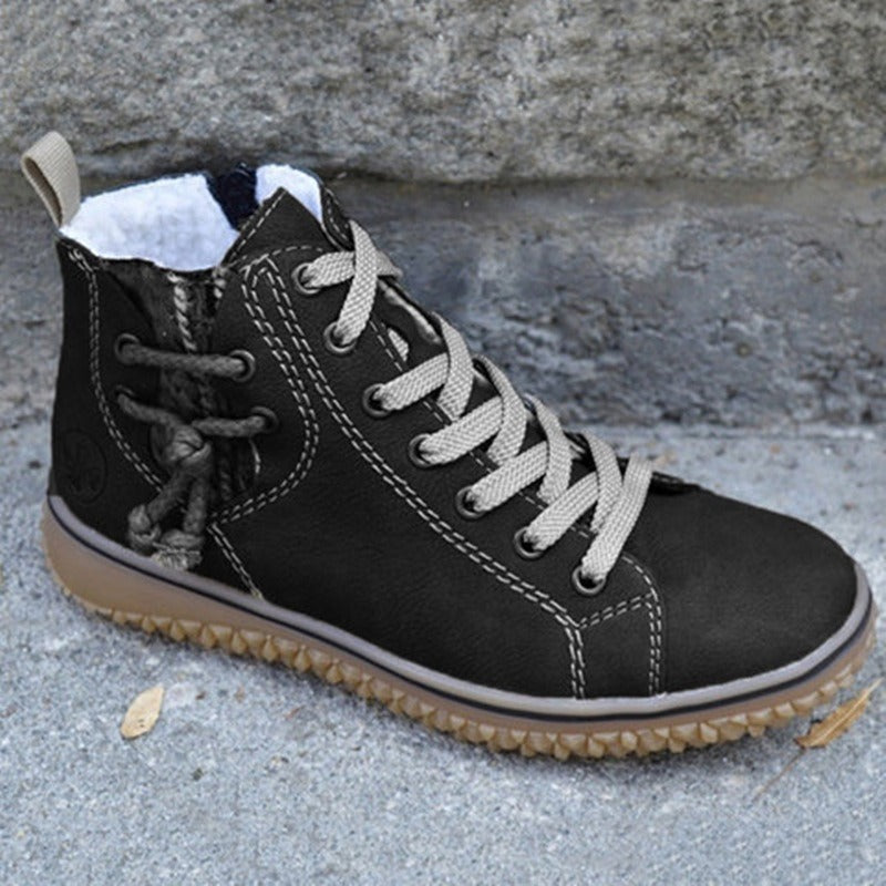 Cozy Zipper Ankle Boots