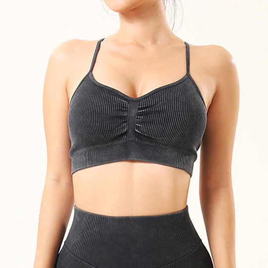 Frosted Yoga Set with Hip-Lift Leggings