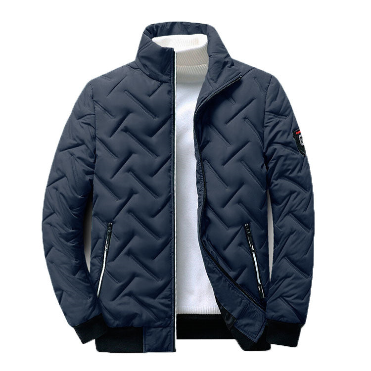 Men's Lightweight Stand Collar Cotton Jacket – Autumn & Winter Short Style