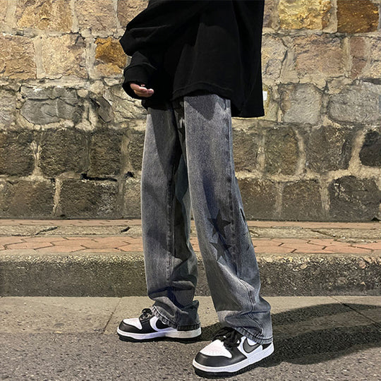 High Street Pentagram Wide-Leg Jeans