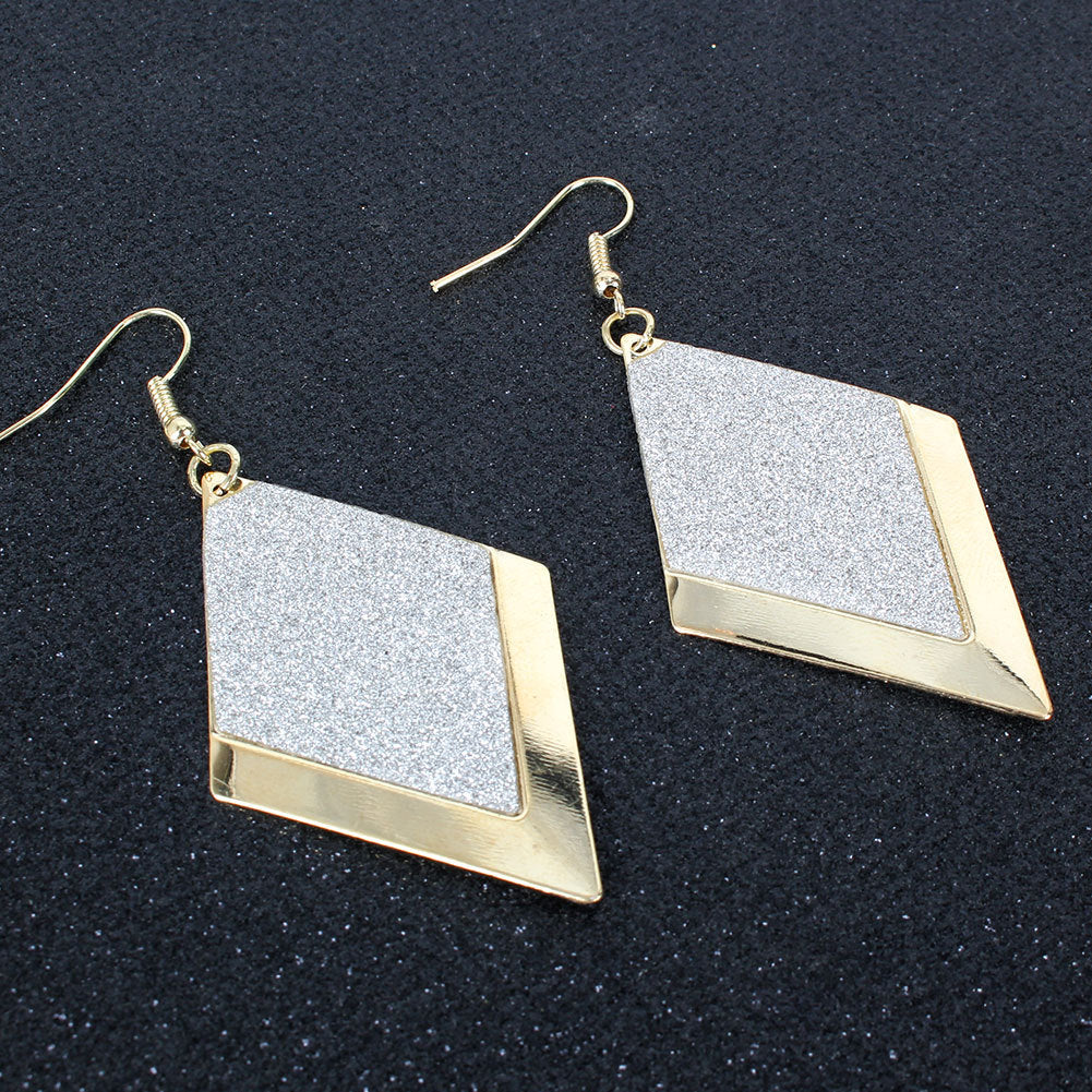 Frosted Diamond Retro Earrings