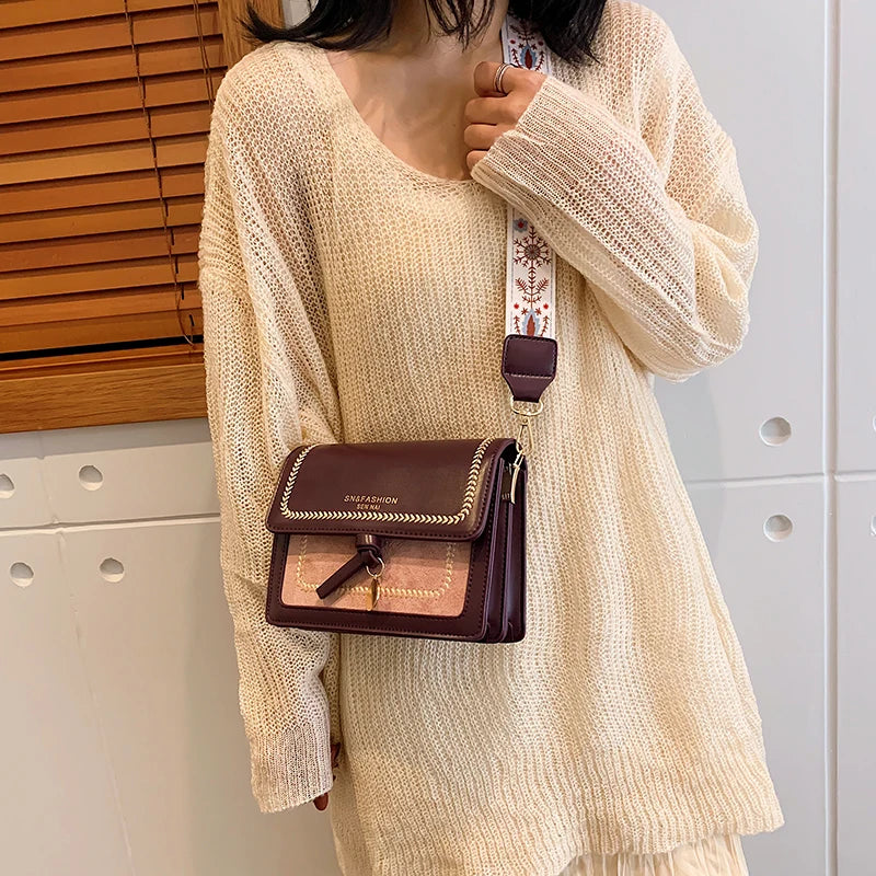 Voyage Contrast Leather Crossbody