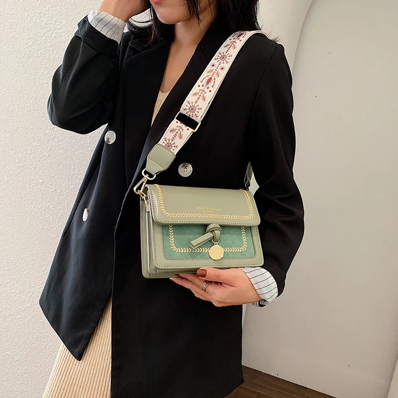 Voyage Contrast Leather Crossbody